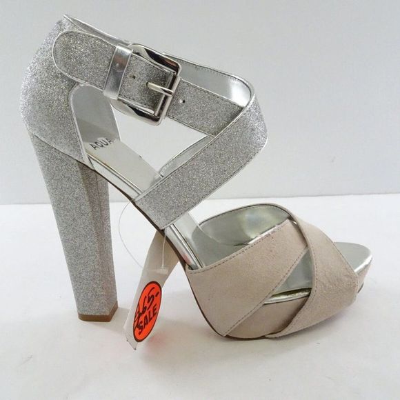 Womens' AQUA Glitter Heels - Size 10M - Picture 1 of 1